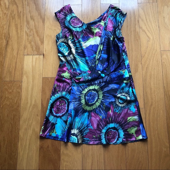 Ali Ro Silk-Blend Floral Print Mini Dress